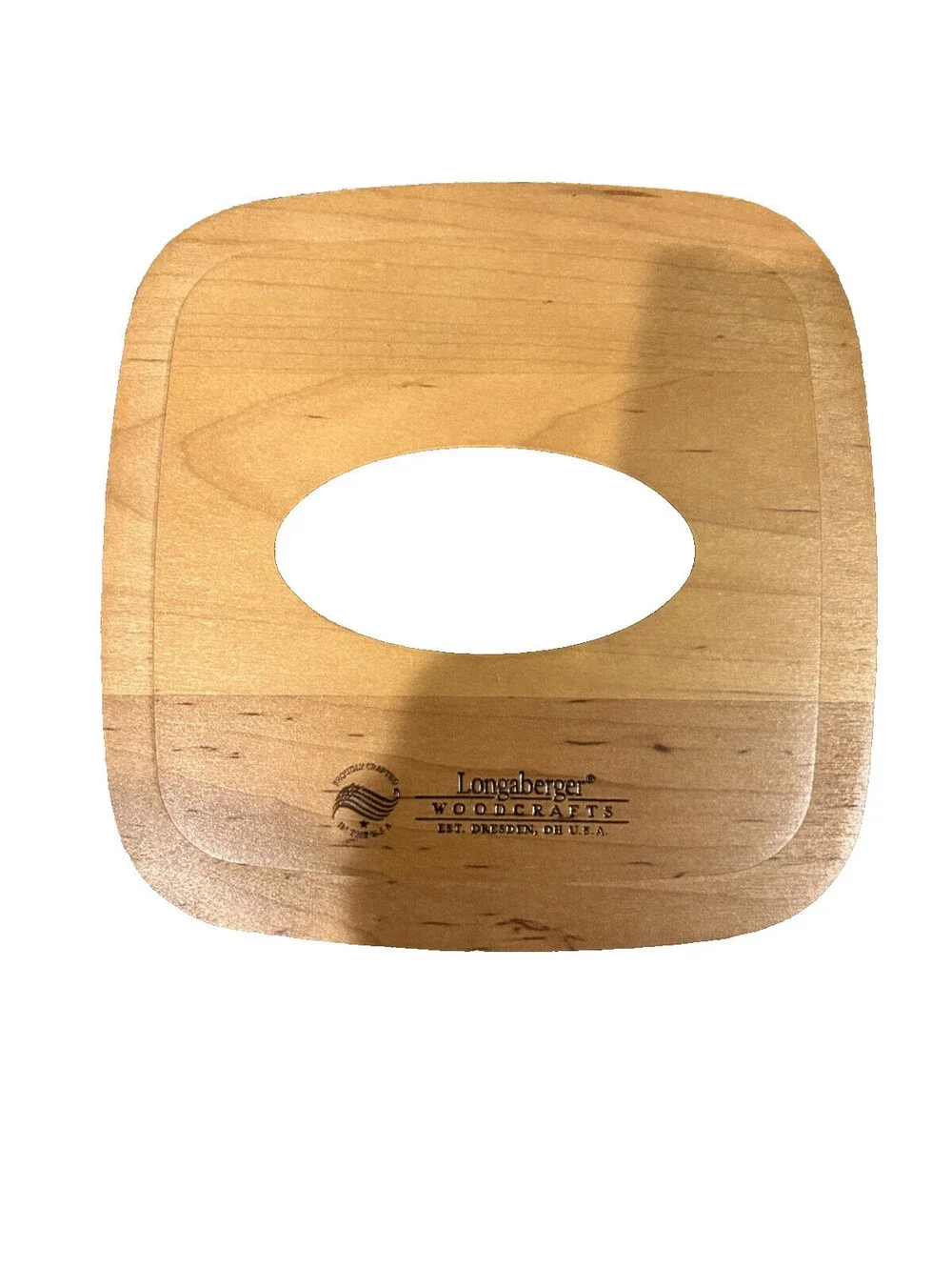 Longaberger Basket Tall Tissue LID Warm Brown